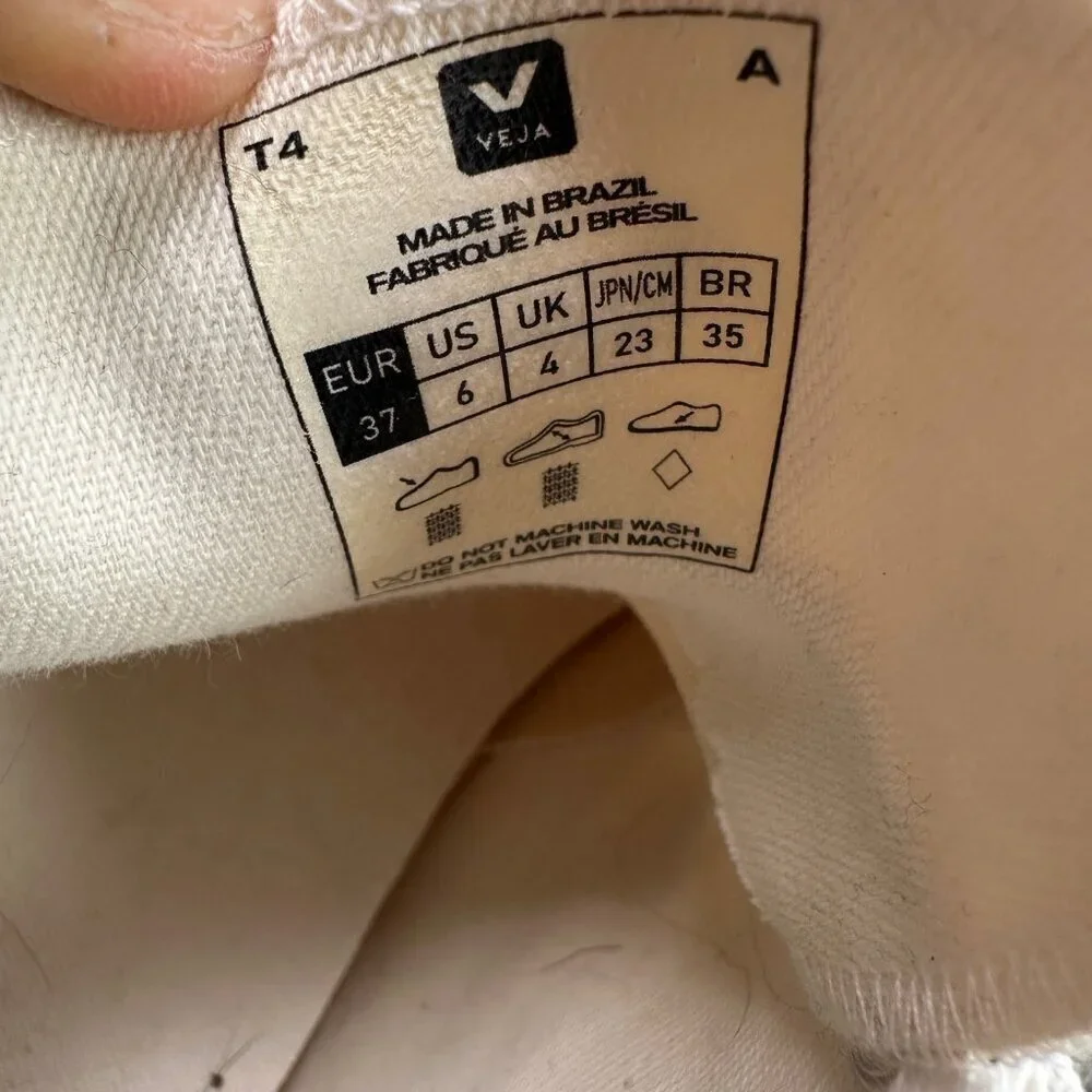 Veja NOVA HT Organic Cotton Canvas White Hi-Top Sneaker Women's US 6 / EU 37